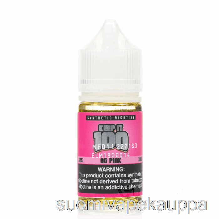 Vape Nesteet Og Pink Suolat - Säilytä 100 - 30ml 50mg